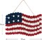 4th of July Wreath Patriotic Wreath Independence Day Wreath for Front Door, 17''*11''Window Wall Patio Decoration Memorial Day Americana Wreath with Red White and Blue American Flag Wreath